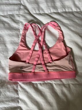 lululemon athletica Two-Tone Pink Strappy Sports Bra